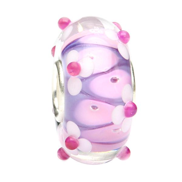 Pink Lavender Flame Flowers - Ogerbeads Glas
